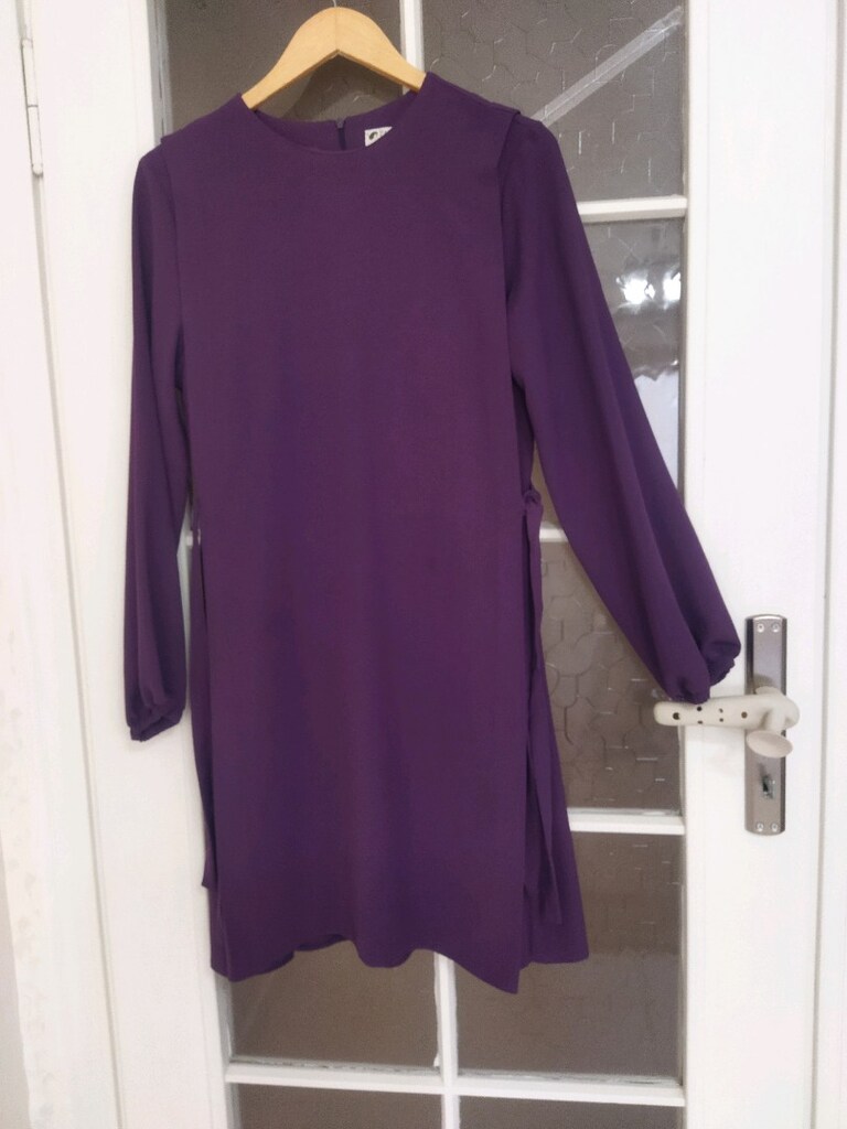 Tesettür Mor tunik 38 beden geniş kalıp - 2