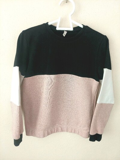 DEFACTO kız çocuk renk bloklu sweatshirt
