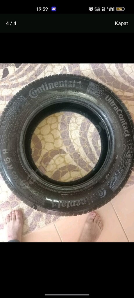 Continental 195/65/15 Yeni gibi - 3