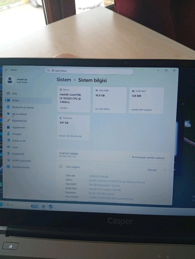 Casper X500 İ5 16GB RAM/ 512GB SSD - 2
