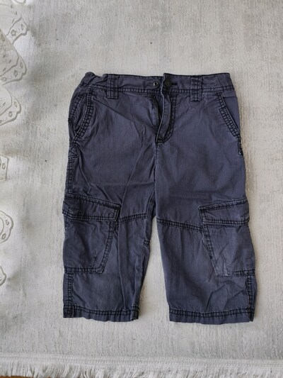FÜME GRİ BERMUDA KAPRİ ŞORT 6 7 YAŞ ÇOCUK BENETTON