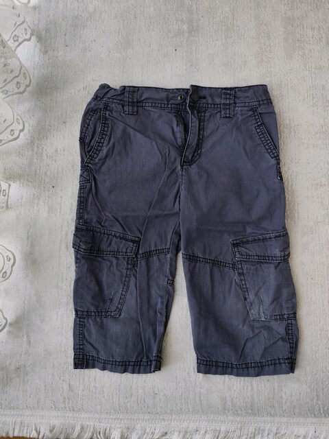 FÜME GRİ BERMUDA KAPRİ ŞORT 6 7 YAŞ ÇOCUK BENETTON