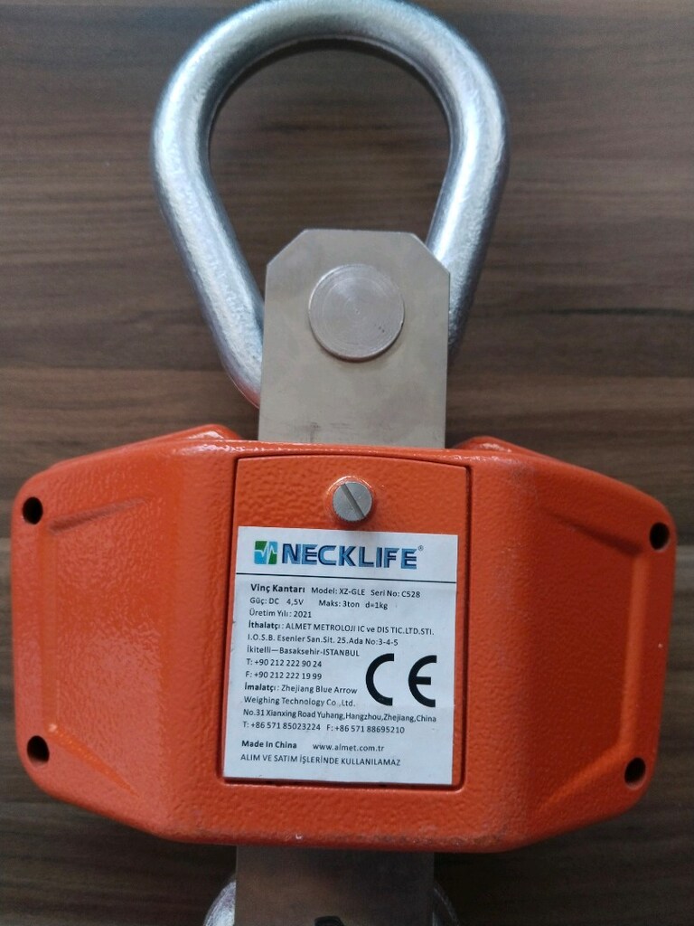Necklife Askı Terazi, Vinç Kantarı, Dijital Vinç Baskülü (3 Ton) - 5