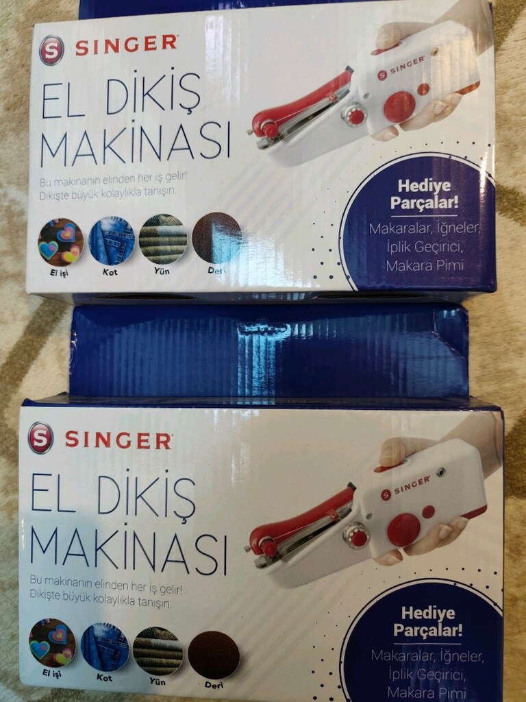 dikiş makinası (sıfır kutusunda) içinde tüm aparatları mevcut - 8