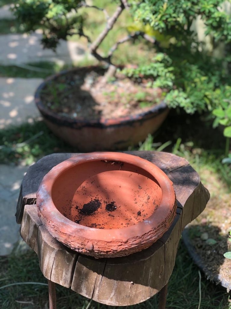 Doğal Dokulu Bonsai Saksısı-Çömlek Saksı - 5