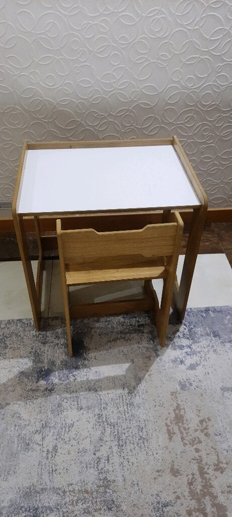 Sıfır ayarında ahşap aktivite masası ve sandalyesi - 8