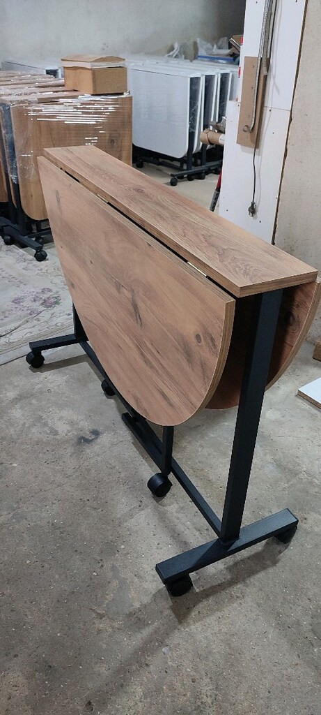 Okey masası tekerlekli Atlantik çam MDF 118cmx102cm yüksekliği 74cm - 8