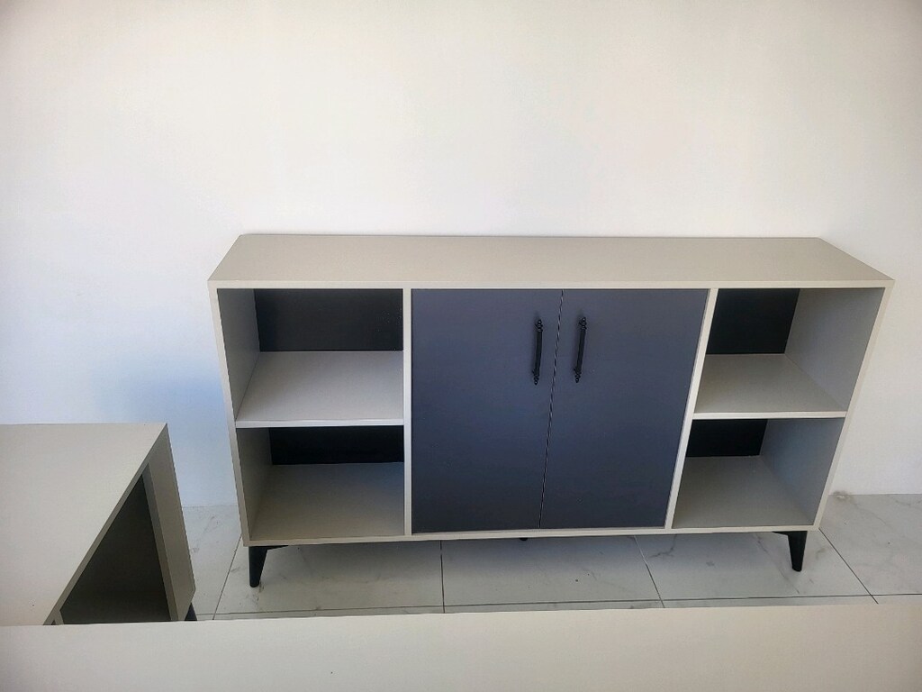 L Etajerli Ofis Makam Masası Takımı - 4