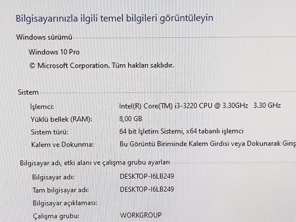 3.NESİL İ3 MASAÜSTÜ BİLGİSAYAR - 4