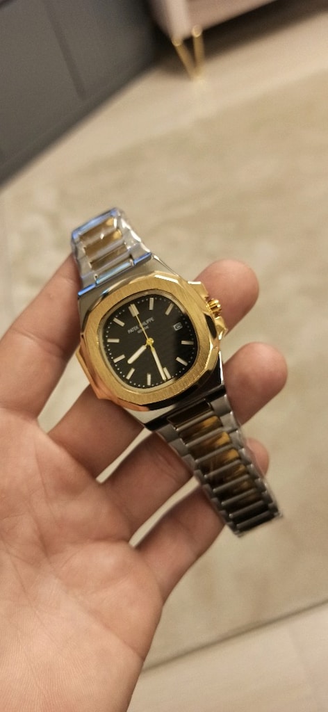 Patek Philippe takvimli pilli çelik kasa kordon kol saati - 12