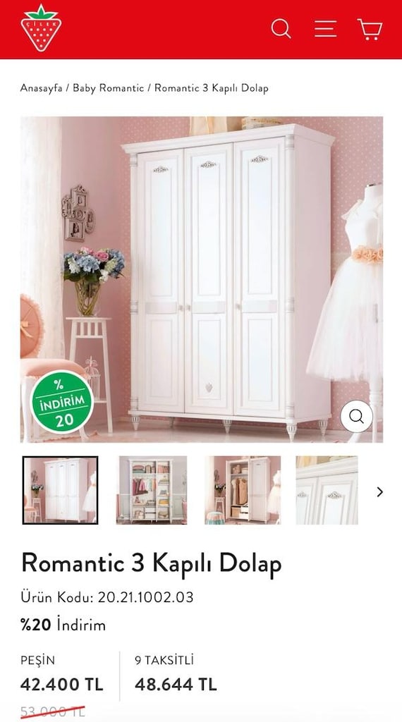 Çilek Romantic Genç Oda Takımı - 6