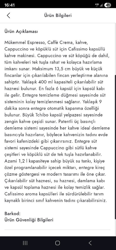 tchibo kapsüllü kahve makinası - 6