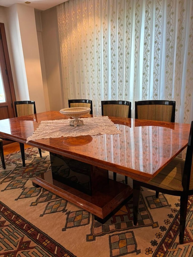 meraklısına ahşap masa konsol ve sandalye Yemek takımı - 3