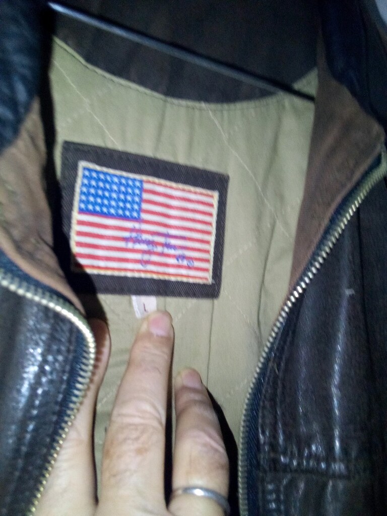 Hang Ten orijinal bomber deri ceket XL keten deri en 53 - 9