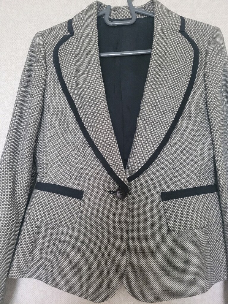 Gri Siyah 38 Beden Blazer Şık Ceket - 3