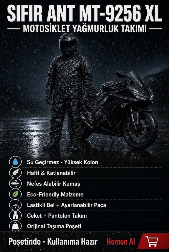 ANT Motorsiklet/Scooter Yağmurluk Takımı