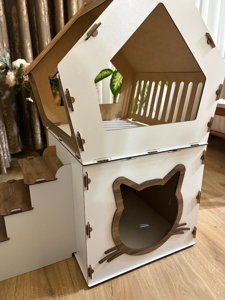 İKİ KATLI KEDİ EVİ - 4