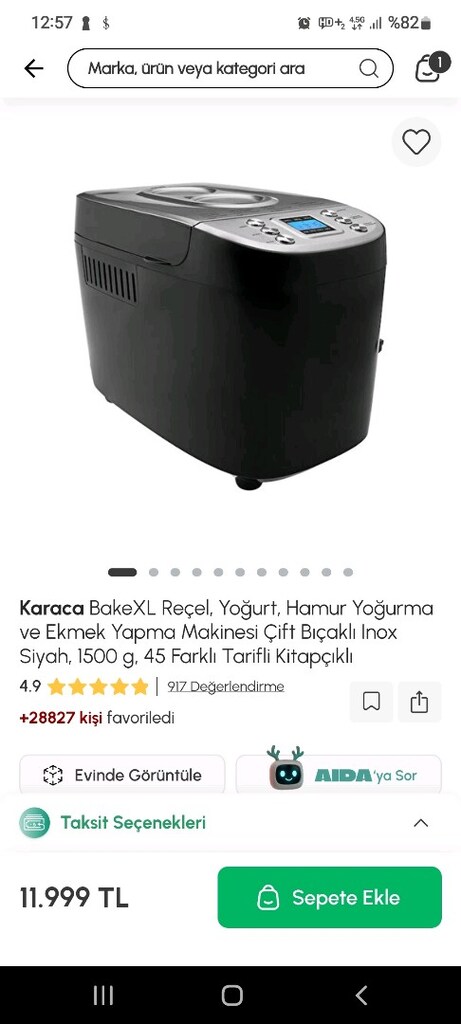 Karaca Ekmek yapma Makinesi sıfır - 13