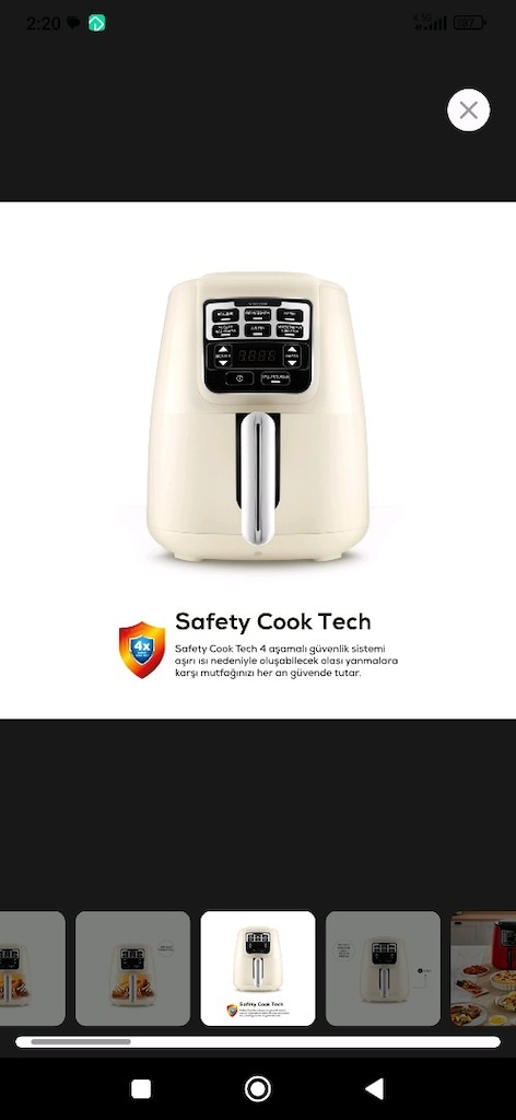 sifir karaca Air pro közleme özellikli airfryer - 2