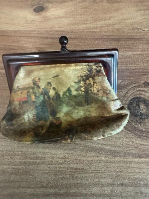 Vintage Bakalit Çerçeveli Bozuk Para Cüzdanı