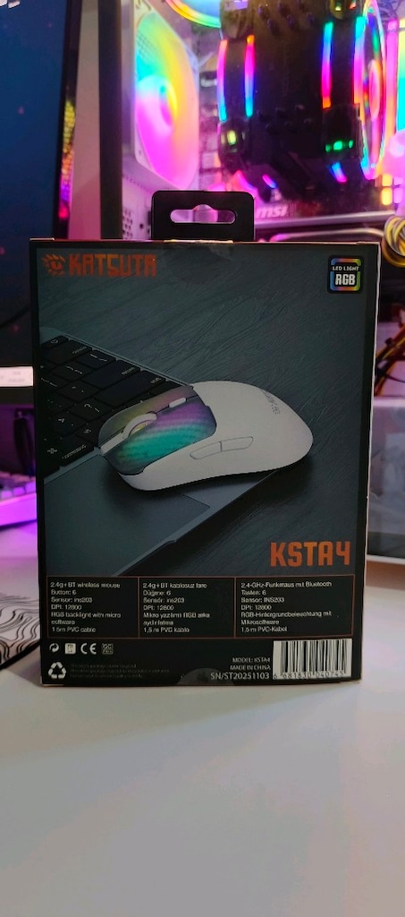 KATSUTA KTSA4 KABLOLU/BLUETOOTH/2.4 GHZ KABLOSUZ GAMİNG MOUSE - 2