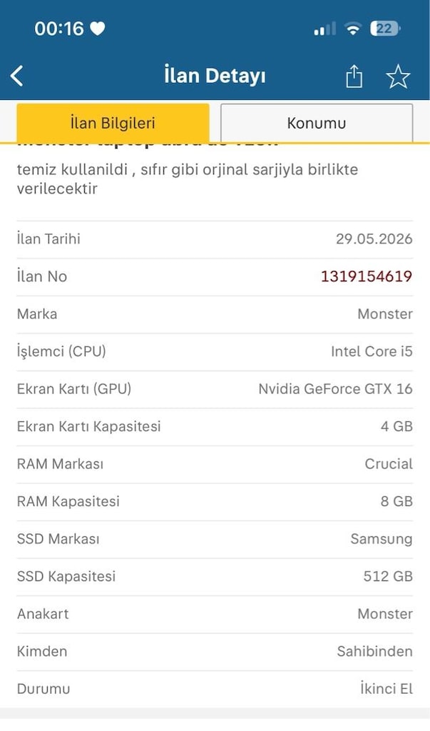 abra a5 v16.7 monster laptop (takas yok) - 4
