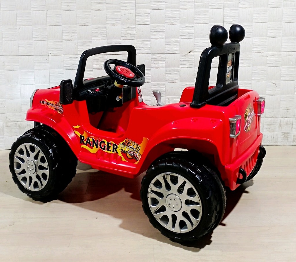 Akülü araba 12 volt çift motorlu aküsü sıfır paketinde kumandalı - 4