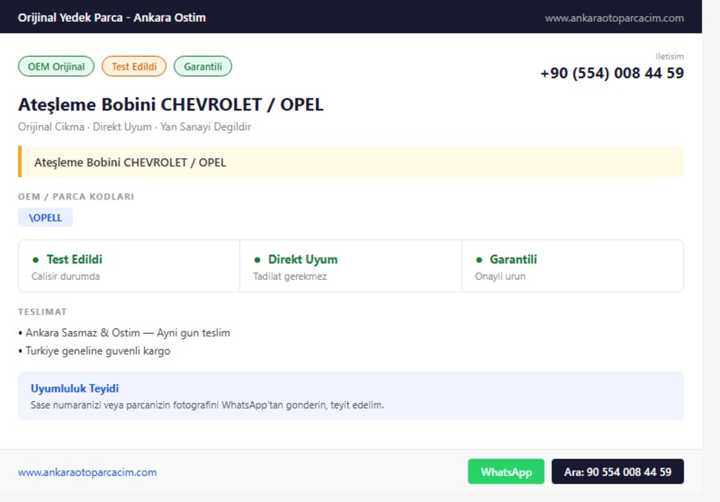 Ateşleme Bobini CHEVROLET / OPEL - 2