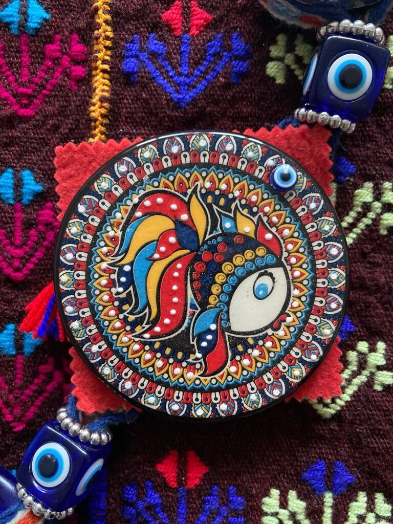 Nazar Boncuklu Duvar Saati - 5