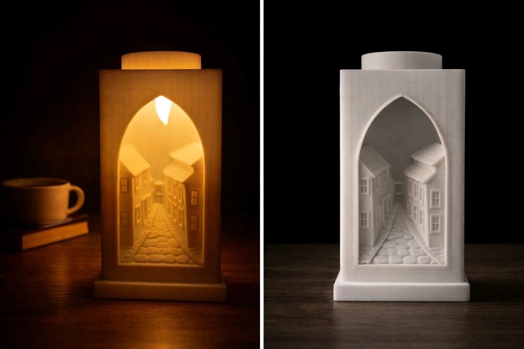 3D Baskı Dekoratif Gece Lambası – El Yapımı