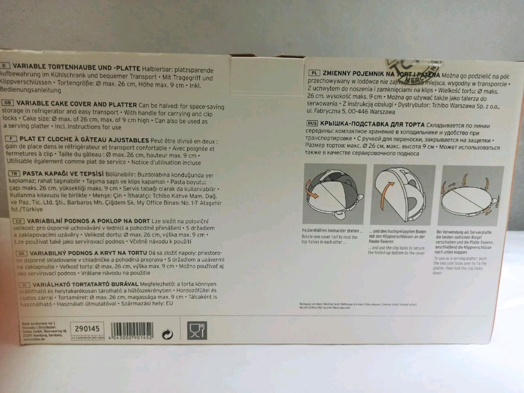 Ayarlanabilir / Yarım Katlanabilir Pasta ve Kek Fanusu / Servis Tabağı - 2