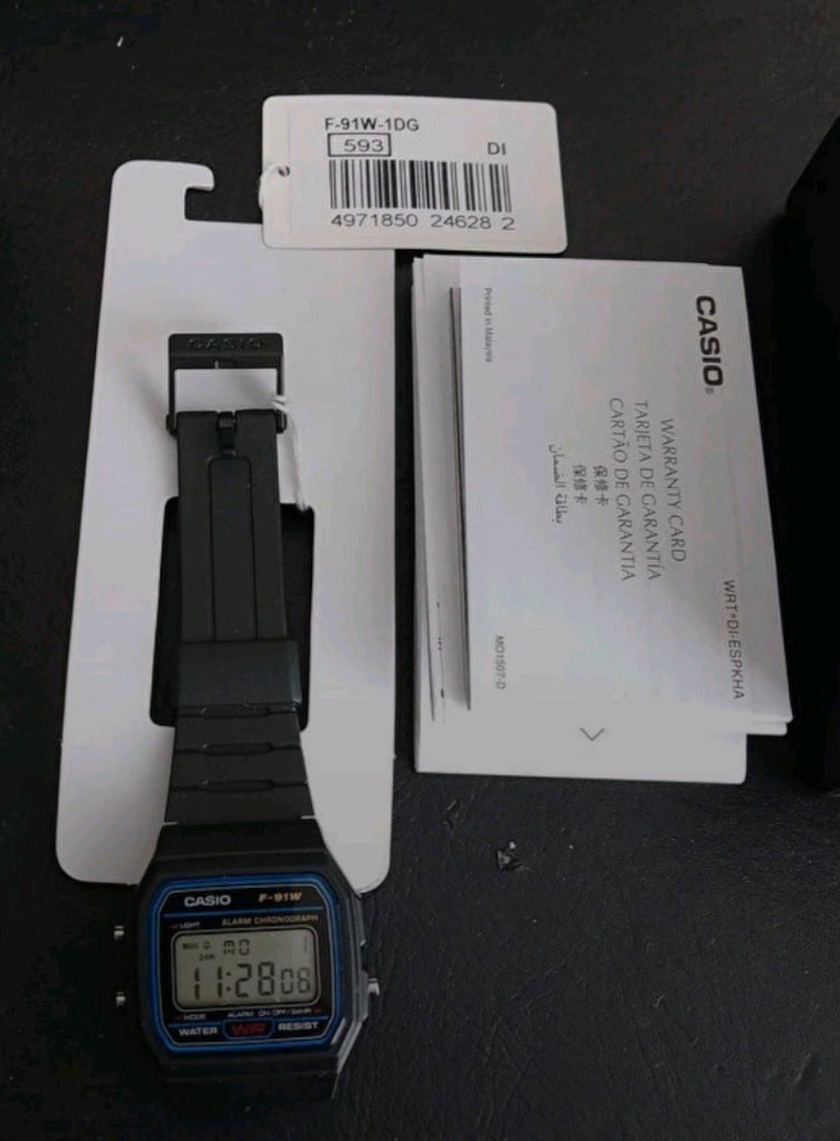 Casio Orjinal F-91W-1DG Model Klasik Dijital Kol Saati - 2