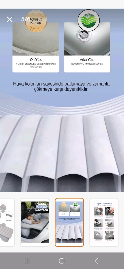 arac içi şişme yatak - 4