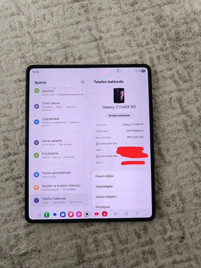 Samsung Z fold 3 kayıtlı temiz kullanılmış sorunsuz - 2