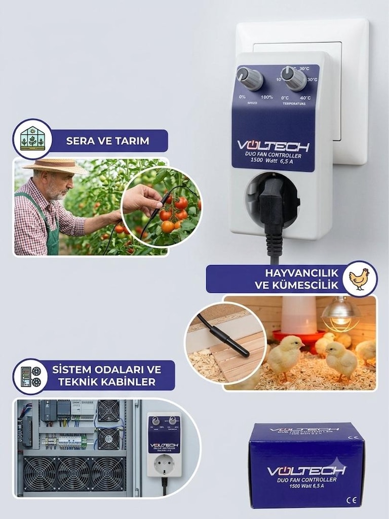 Voltech Duo Fan Controller 1500W Sıfır - 7