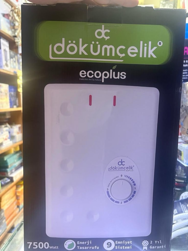 Dökümçelik Ecoplus 7500W Elektrikli Ani Su Isıtıcısı Şofben - 3