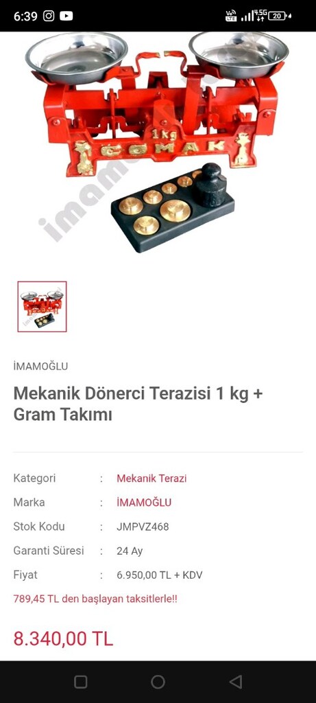 DÖNERCİ TERAZİSİ ANTİKA SIFIR - 6
