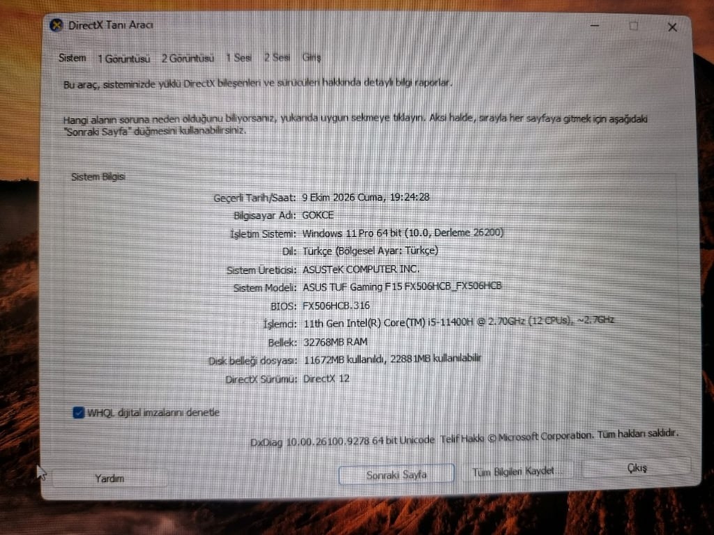 Asus TUF Gaming F15 Laptop - 4