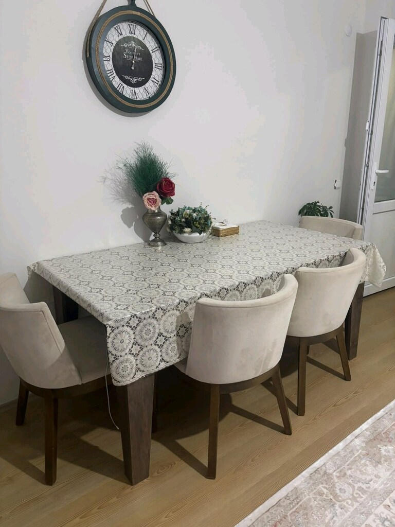 ÇETMEN marka açılır yemek masası ve 4 adet sandalye - 4
