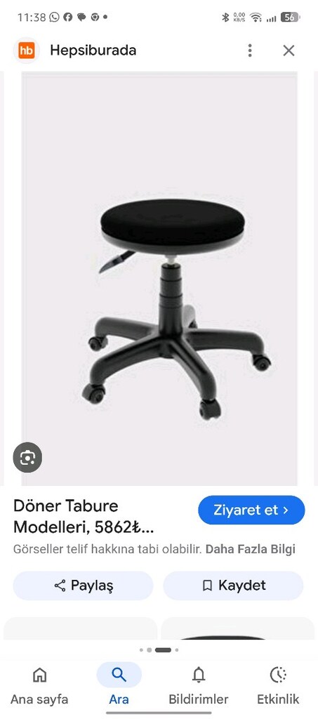 dönen tabure ofıs ev iş - 2
