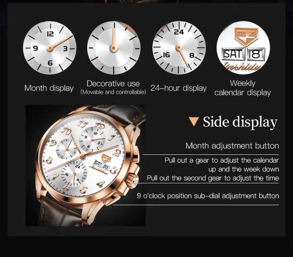 Jsdun Luxury Automatic Self Winding Watch - 3