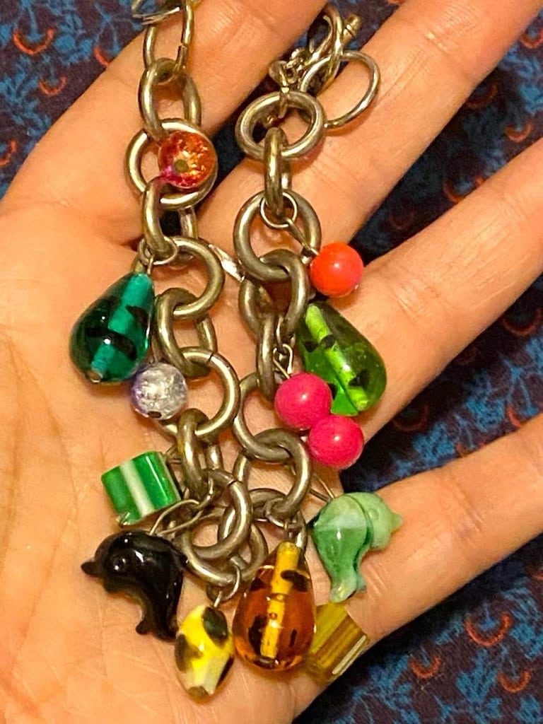 Vintage Murano Cam Charm’lı Çelik Bileklik - 7