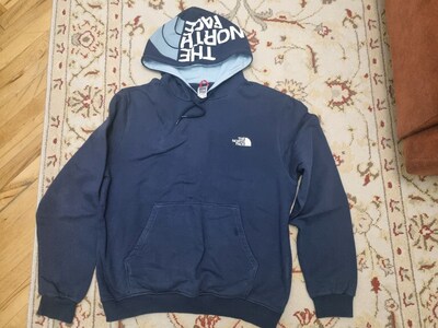 Lacivert renk kapşonlu,XL bede sweetshirt