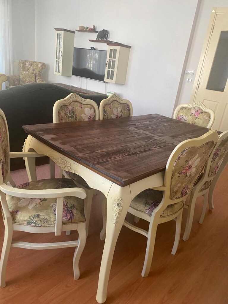 masa 6 adet sandalye takımı 2 berjer 2 tane üçlü koltuk ve sehpa ve - 8