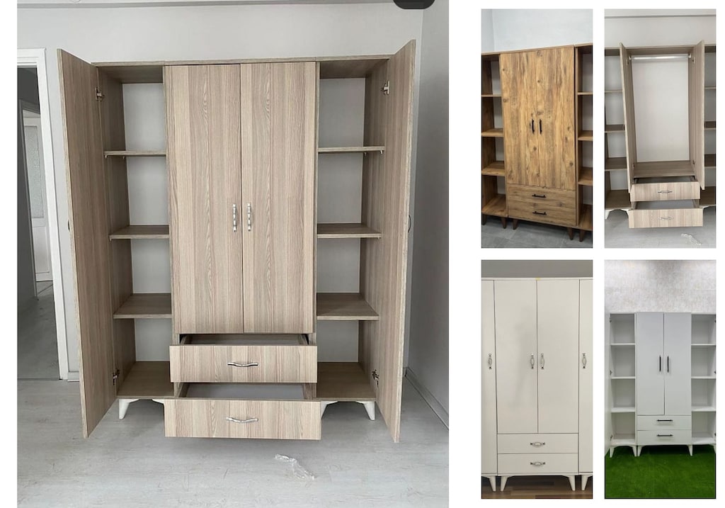 4 kapaklı elbise dolabı kclcjlczkw - 5
