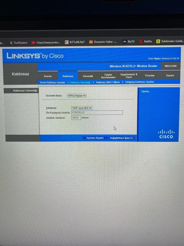 Lınksys Cisco WAG120N modem router - 5