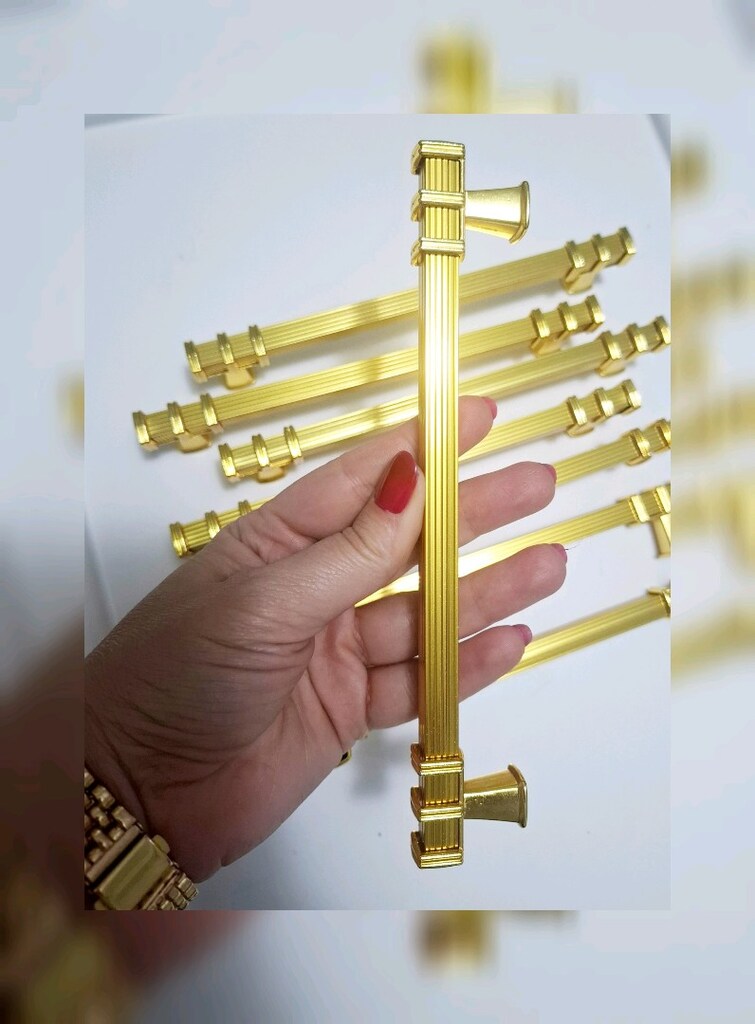 Gold altın metal dolap mobilya kulpu çok şık modern yeni model - 2