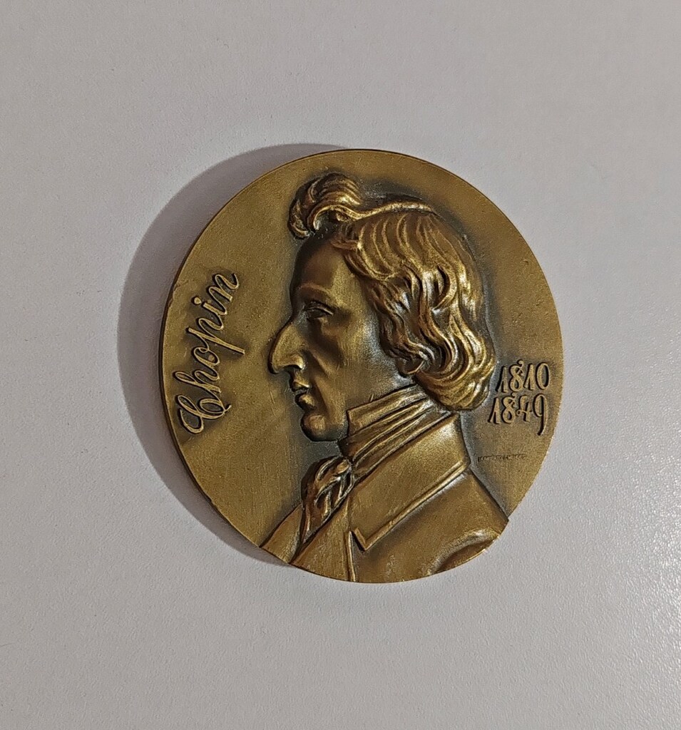 Frederic Chopin Bronz Madalyonu Belirgin Kabartmalı - 4
