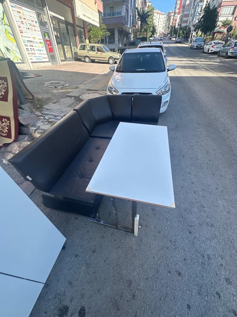 köşe masa ek bank katlanır masalı - 2