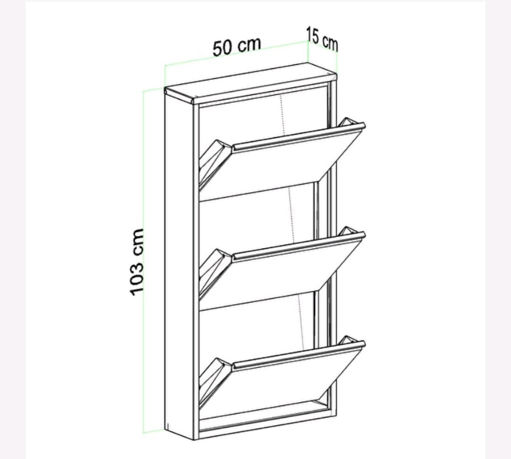 3 Kapaklı Metal Ayakkabılık - 3